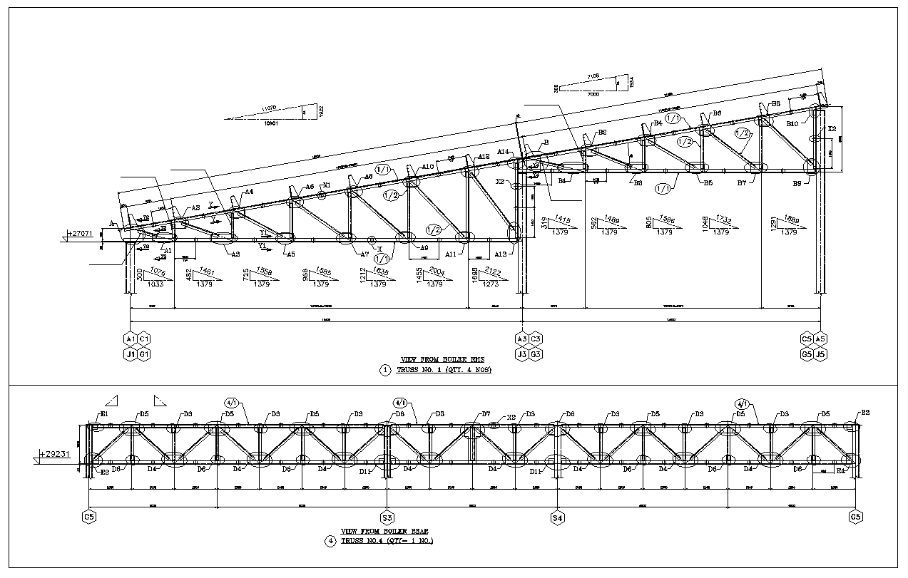 Steel Truss Structure Details,Steel Structure CAD,Truss building,Truss Structure Design