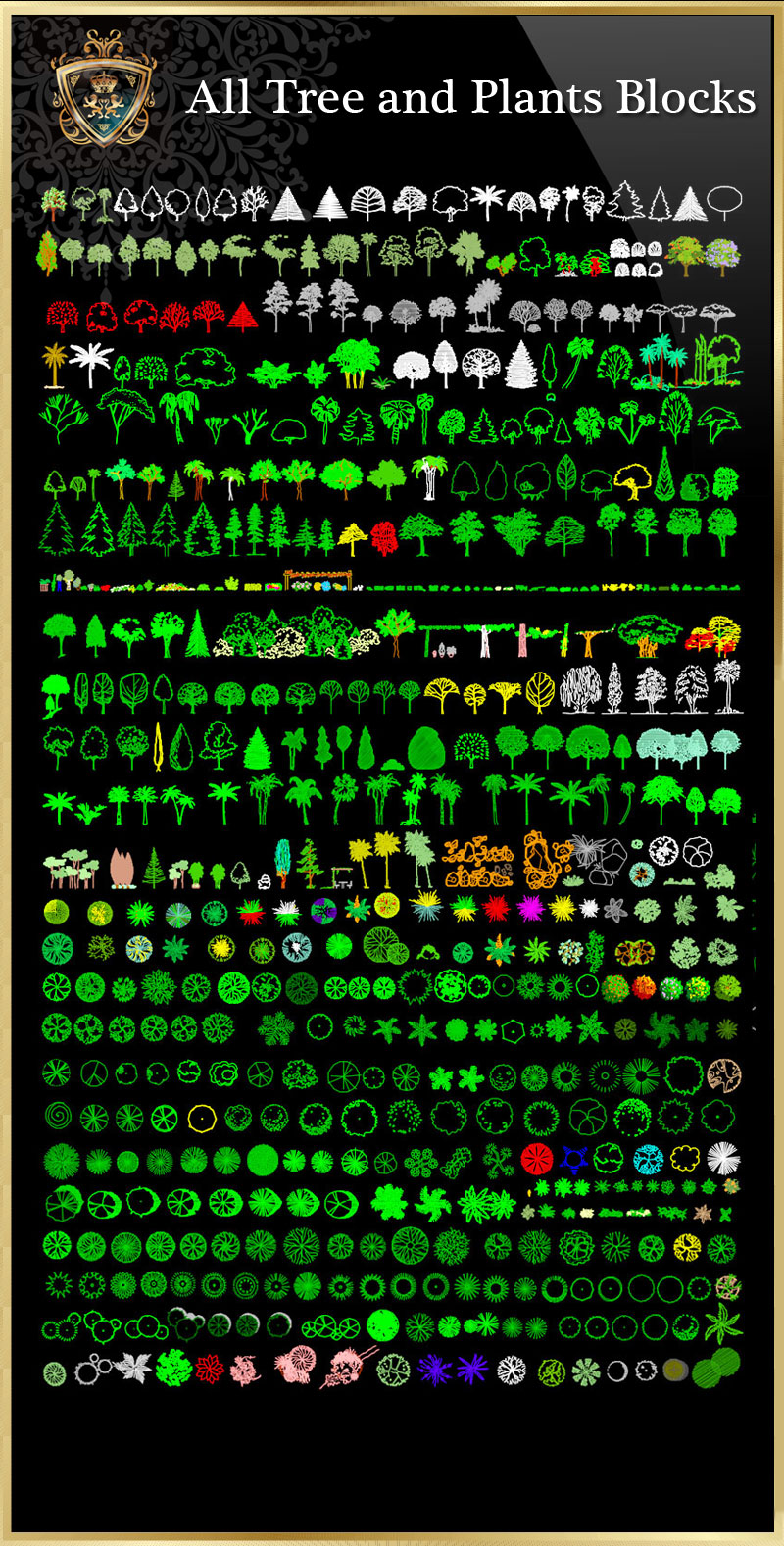 ★【All Tree and Plants Blocks】Luxury home, Luxury Villas, Luxury Palace, Architecture Ornamental Parts, Decorative Inserts & Accessories, Handrail & Stairway Parts, Outdoor House Accessories, Euro Architectural Components, Arcade