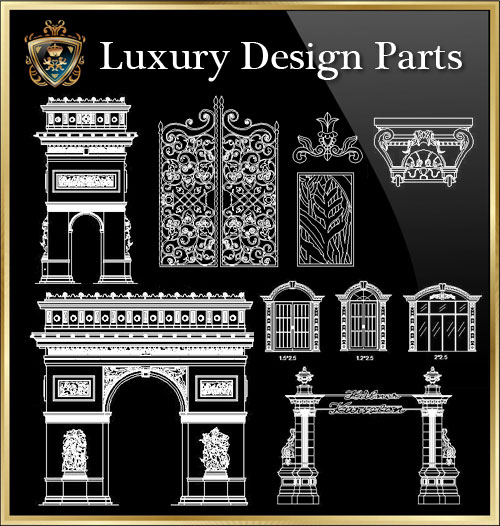 ★【Luxury Design Parts 4】Luxury home, Luxury Villas, Luxury Palace, Architecture Ornamental Parts, Decorative Inserts & Accessories, Handrail & Stairway Parts, Outdoor House Accessories, Euro Architectural Components, Arcade