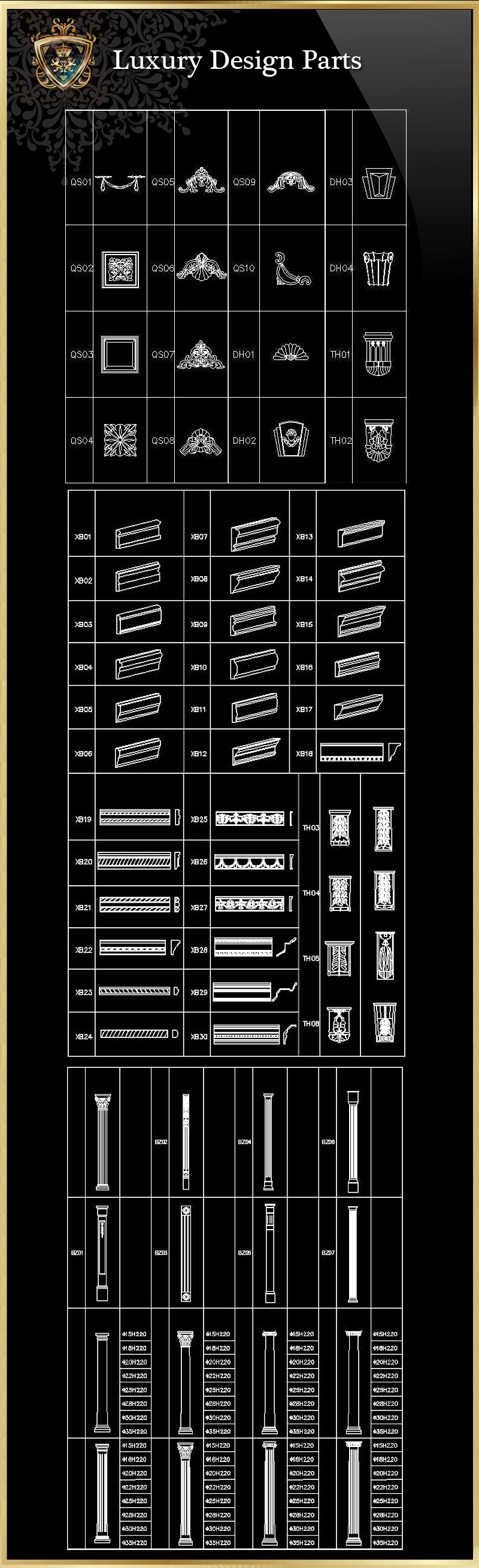 ★【Luxury Design Parts 6】Luxury home, Luxury Villas, Luxury Palace, Architecture Ornamental Parts, Decorative Inserts & Accessories, Handrail & Stairway Parts, Outdoor House Accessories, Euro Architectural Components, Arcade