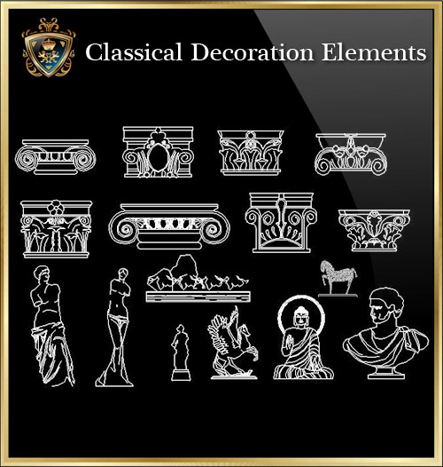 ★【Classical Decoration Elements 01】Luxury home, Luxury Villas, Luxury Palace, Architecture Ornamental Parts, Decorative Inserts & Accessories, Handrail & Stairway Parts, Outdoor House Accessories, Euro Architectural Components, Arcade