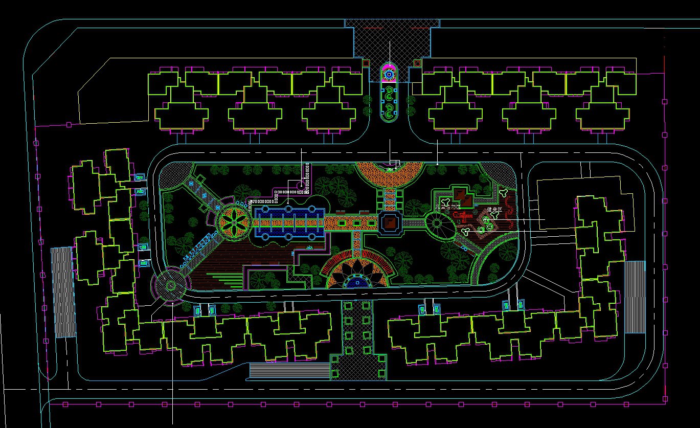 High-quality Residential Landscape Design Drawings download - Landscape Planning/Urban Design/Urban Graphics