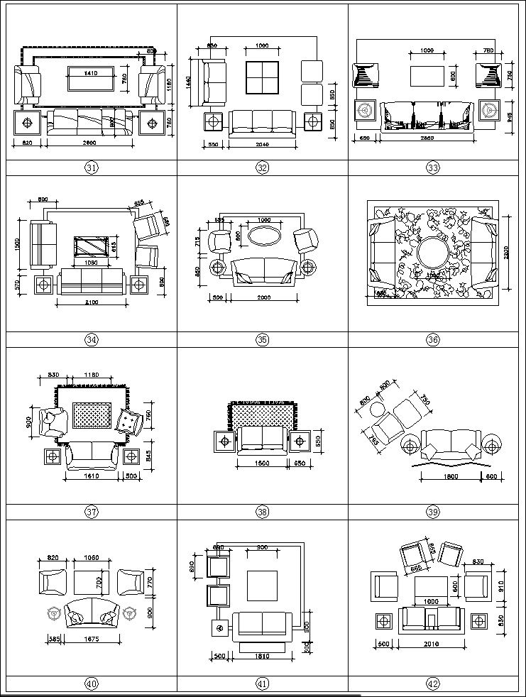 Best sofa blocks and elevation